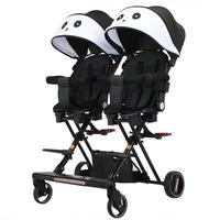 JXB 2022 Poussette double légère d'été pas chère, siège réversible, pliable, poussette pour bébé, poussette double pour bébé
