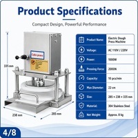 Nouvelle presse à pâte à tortillas et à pizzas automatique en acier inoxydable, directement de l'usine, machine à aplatir, tension universelle