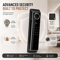 Serrure intelligente de luxe à reconnaissance faciale 3D avec caméra vidéo pour la sécurité de la porte d'entrée