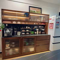 Meuble de rangement de cuisine vertical moderne en bois massif fiable pour la maison