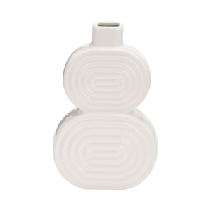 Vaso ovale impilabile in ceramica, stile moderno boho, per soggiorno, camera da letto, ufficio. - Product Image 1