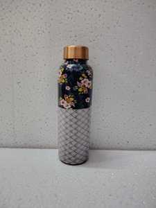 Meena Printed <b>Copper</b> Water Bottle Decorative Metal Drinkware <b>Copper</b> Finish <b>Gift</b> Use Metal Crafts - Product Image 2