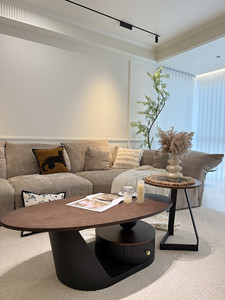 Tavolino da Caffè in Legno Massello Stile Mid-Century Modern, Design Wabi-Sabi, Retrò Francese <span class=keywords><strong>per</strong></span> Soggiorno, Piccoli Appartamenti, <span class=keywords><strong>Arredamento</strong></span> Bauhaus - Product Image 4