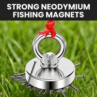 Aimant de pêche en néodyme à tête fraisée avec crochet pour la récupération de métaux sous-marins et la chasse au trésor