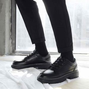 Zapatos de Vestir para Hombre 2025, de Diseño de Lujo, con Punta Cuadrada, de Cuero, con Cordones, Transpirables, Antideslizantes y Ligeros - Product Image 5