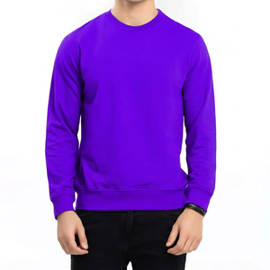 เสื้อสเวตเชิ้ตผู้ชายผ้าฝ้ายระบายอากาศดี คอทรงโอ พร้อมโลโก้ด้านหน้าแบบกำหนดเอง ดีไซน์บุซับในทนทาน - Product Image 5