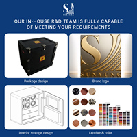 Boîte de rangement pour montres en cuir de luxe avec lecteur d'empreintes digitales, boîte de sécurité, 6/8/9/12 emplacements, moteur silencieux, boîte de présentation pour montres, intérieur en acier pour montres