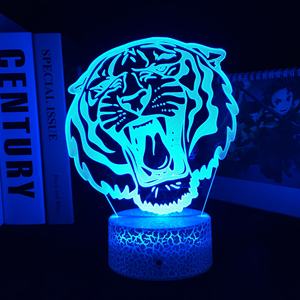 Sıcak Fırsat Hayvan Kaplan Şeklinde 3D LED Lamba Orijinal Aksiyon Figürü RGBw 16 Renkli LED Işık Kutusu USB Güç Kaynağı Dropshipping - Product Image 6