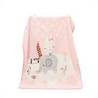 Draps en polaire pour enfants, tricotés, 100% polyester, 200TC, écologiques, antibactériens, antistatiques, style américain, animaux
