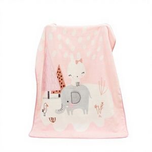 Sábana de Forro Polar para Niños, Tejida, 100% Poliéster, 200 Hilos, Ecológica, Antibacteriana, Antiestática, Estilo Americano, con Diseño de Animales - Product Image 2