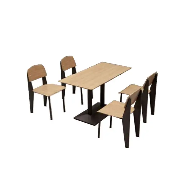 Лучшие продажи красивый простой дизайн деревянный обеденный стол стулья для кафе