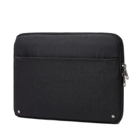 Sarung Laptop Kanvas Kustom Anti Guncangan Pelindung Tablet Notebook dengan Kantong Resleting Depan