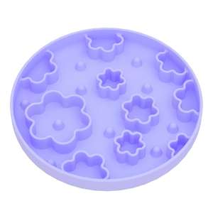 Food Grade Silicone Stylish Solid Clicking <b>Mat</b> Pet Slow Feeder Bowl Puzzle Suction Cup Anti-Slip Rounded Shape for <b>Cats</b> Dogs - Product Image 6