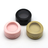 Boîtier compact rond rechargeable et tendance pour fard à joues, fard à paupières, poudre pressée, avec miroir intégré