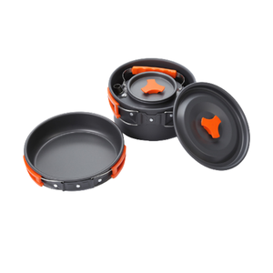 Ensemble de casseroles et poêles de camping en aluminium pour la cuisson en plein air - Product Image 3