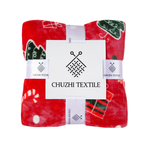 Coperta in Flanella Personalizzata con Fiocchi di Neve e Renne Natalizie, Morbida e Calda, Regalo Festivo, Decorazione Invernale con Logo Personalizzato OEM - Product Image 3