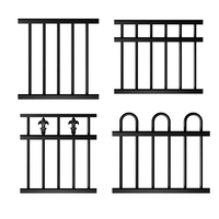 Valla de aluminio de alta seguridad para piscina, punta de lanza tubular, parte superior plana, antioxidante, antiescalada, valla de puerta de enrejado alto