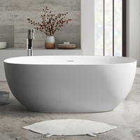 LDOW Grande baignoire en céramique autoportante égouttoir de massage à air design contemporain pour le trempage de la salle de bain Hôtels villas modernes