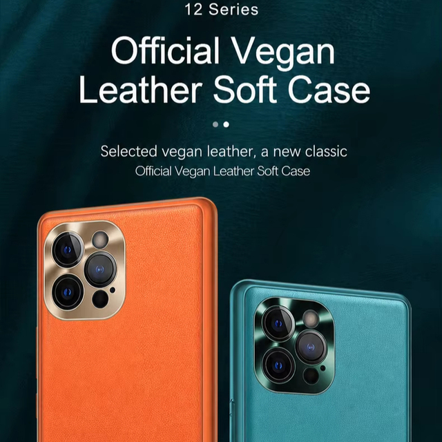 Premium PU Vegan Leather Cover for iPhone 11 12 12 Pro Case Solid Color Anti Fingerprint Flexible Soft Shockproof Jacket New