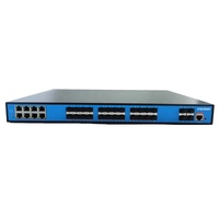 Full Gigabit L2 + dikelola konsol Ethernet Switch dengan 28 * SFP 100/1000/10G SFP + Uplink jaringan Switch
