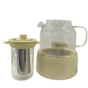 <span class=keywords><strong>Tè</strong></span> elettrico silenzioso 800W bollitore in vetro da 1000ml con Timer 24 ore e funzione di riscaldamento per <span class=keywords><strong>tè</strong></span> a base di erbe e fiori - Product Image 1