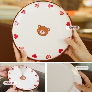 Plato de Cerámica Novedoso 2025: Vajilla Creativa con Diseño de Viento, Apto para Microondas, Resistente a Altas Temperaturas, con Esmalte Bajo Glaseado, para el Hogar - Product Image 4