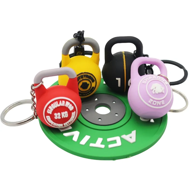 Wsnbwye ketlebell Grip LED PVC Keychain nhân vật Anime fan hâm mộ Quà Tặng chìa khóa tổ chức Khỉ Mặt kettlebell Keychain