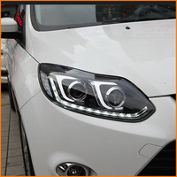 Luz Delantera para Automóvil Ford Focus 2012-2014, Conjunto de Faros LED, Lente Bifocal, Lámpara Delantera, Accesorios en Oferta