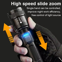Lampe torche tactique à LED blanche rechargeable par USB, haute puissance, portable, 1200 lumens, pour l'extérieur