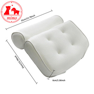 Coussin de bain 3D en maille pour Spa, coussin de bain antidérapant, oreiller <span class=keywords><strong>repose</strong></span>-<span class=keywords><strong>tête</strong></span> avec ventouses pour le cou et le dos de la salle de bain - Product Image 4