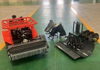 Motoculteur rotatif télécommandé robuste LG-80S pour vergers et terres agricoles - Cultivateur à chenilles avec 40 pouces de largeur de travail °   Capacité d'escalade