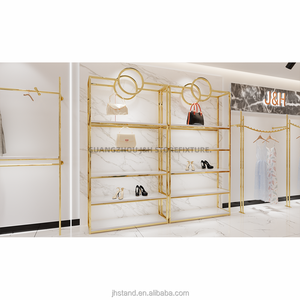 Moda showroom negozio di <span class=keywords><strong>abbigliamento</strong></span> mobili design oro appendiabiti design negozio nero <span class=keywords><strong>uomo</strong></span> <span class=keywords><strong>abbigliamento</strong></span> design interior design - Product Image 6