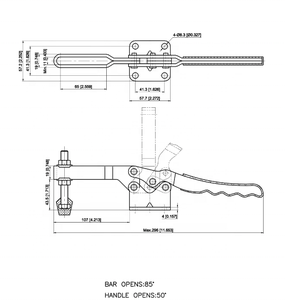GH-20235 autres outils manuels gabarit de forage pinces horizontales à dégagement rapide outils de quincaillerie de verrouillage pinces à bascule - Product Image 4