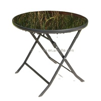 Table d'appoint ronde en métal, fer et acier, best-seller, table basse design, table d'extérieur, pliable