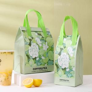 Sac de livraison thermique non tissé écologique et biodégradable avec logo personnalisé pour un service de restauration durable - Product Image 2
