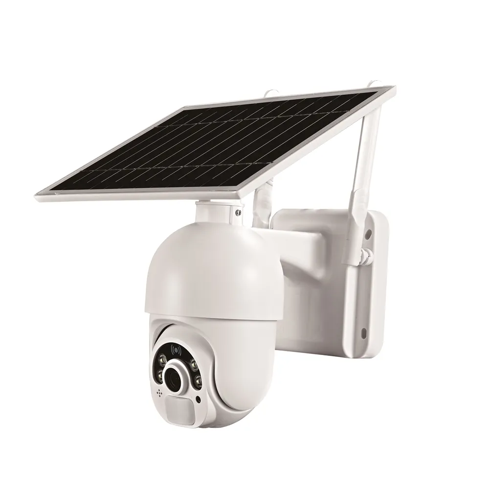 4G Solar Battery Powered IP PTZ Camera 4MP Wireless Solar Camera with 6W Solar Panel and sim card slot