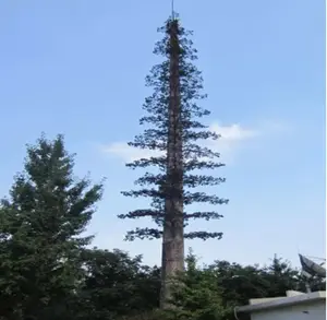 Menara Petir Komunikasi Dekorasi Pohon Bionik Area Indah Taman 5M