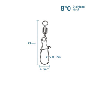 NOEBY – accessoires de pêche au leurre haute résistance, clip pivotant - Product Image 2