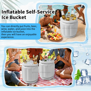 Bán buôn tùy chỉnh mùa hè bên hồ bơi <span class=keywords><strong>PVC</strong></span> thực phẩm uống <span class=keywords><strong>PVC</strong></span> Ice Cooler bồn tắm di động bia xi lanh Xô đá Inflatable hộp mát - Product Image 3