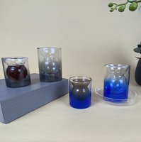 Ensemble de tasses à thé LB Home Ramadan Kareem avec décor coloré, style arabe, avec soucoupes, ensemble de tasses à café arabe