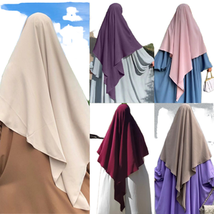 Pañuelo largo Khimars de color sólido para mujer musulmana nueva moda OEM Zifeng - Product Image 1