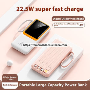 Cargador Portátil PD de 22.5W con Carga Rápida, 20000mAh, 4 Cables, Pantalla LED, Linterna, para Viajes, Campamentos, Viajes de Negocios, USB-C - Product Image 5