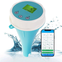 Testeur intelligent de qualité de l'eau 6 en 1 flottant avec application pour pH, chlore, EC, TDS, ORP, température pour spa et piscine