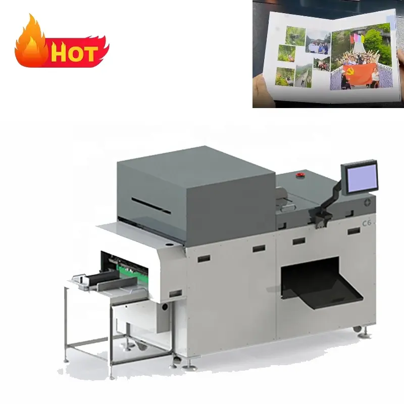 Automatic Photo Creasing Folding Gluing Binding Machine Children's photo book machine album making machine