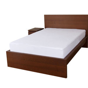 Sprei elastis penutup kasur tahan air ukuran Full Queen King kemasan serat bambu 50 putih dewasa polos rajutan - Product Image 1