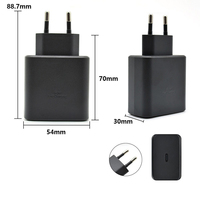 Cargador Rápido PD Tipo-C de 45W para Samsung S23 S24 Plus, Paquete para EE. UU., Cable de Carga Móvil para Laptop y Teléfono