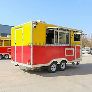 Petit camion de nourriture de café usa standard chariot de remorque de nourriture magasin de crème glacée avec des roues barre de conteneur mobile - Product Image 5