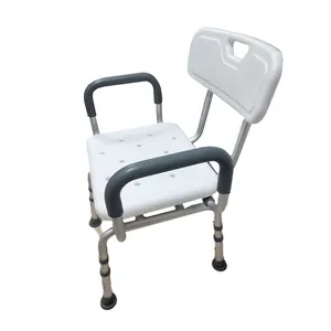 Equipo de seguridad de baño de aluminio Dispositivo médico Silla de ducha de baño para discapacitados