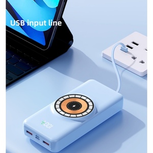 एलईडी डिस्प्ले माइक्रो यूएसबी इनपुट इंटरफ़ेस के साथ 30000mAh सुपर फास्ट चार्जिंग मैग्नेटिक सक्शन वायरलेस चार्जर - Product Image 4