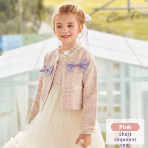 เสื้อโค้ทฤดูใบไม้ร่วงสำหรับเด็กผู้หญิงชุดเดรสลำลองชุดเดรสลายนกขนาดเล็กมีกลิ่นหอม - Product Image 5